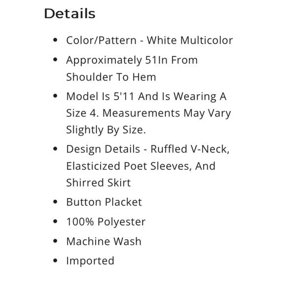 Olivia Rubin Lily White Chiffon Ruffle Floral Midi Dress 6 NWT $560 - Picture 6 of 12